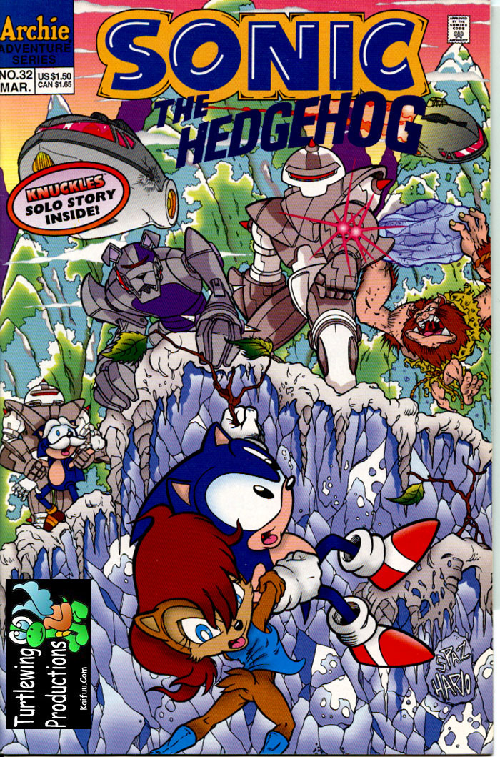 Sonic - Archie Adventure Series March 1996 Comic cover page